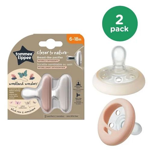 Closer To Nature Breast Like Soothers 6-18 Months