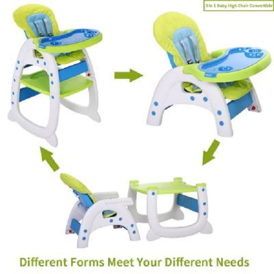 Baby 3 In 1 Convertible High Chair 2 Seat