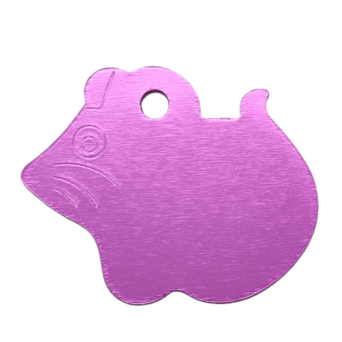 Animal ID Tags Name Charm Tag With Ring - Purple,Mice