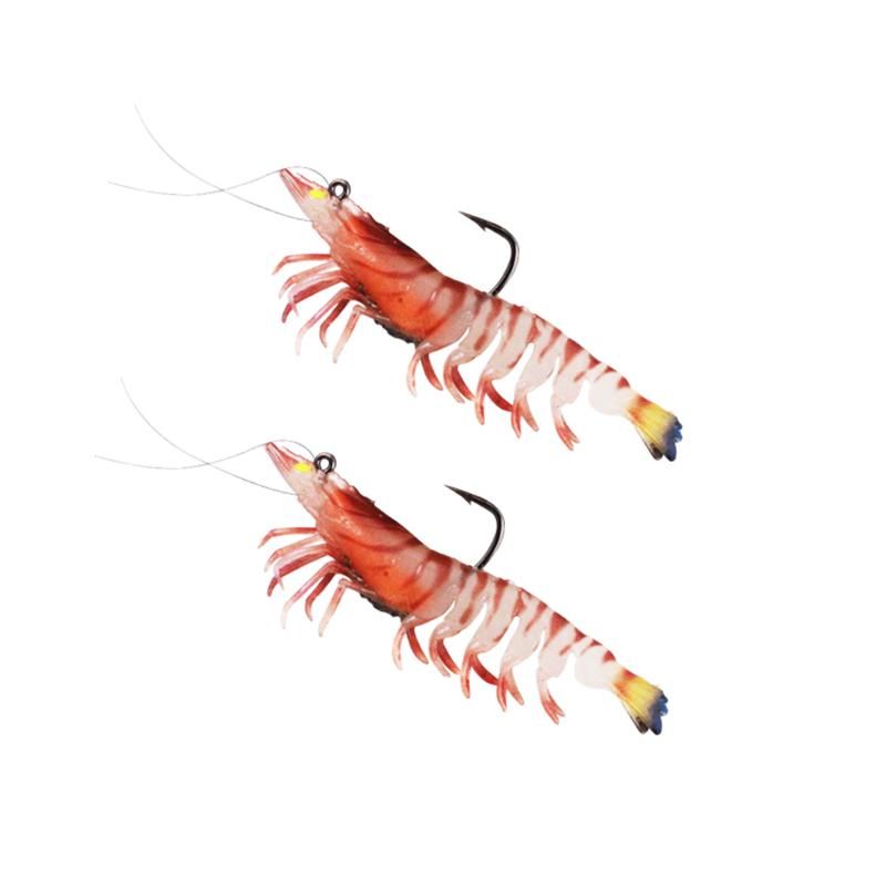 Glow-in-the-dark shrimp bait glow-in-the-dark snakehead bait with hook