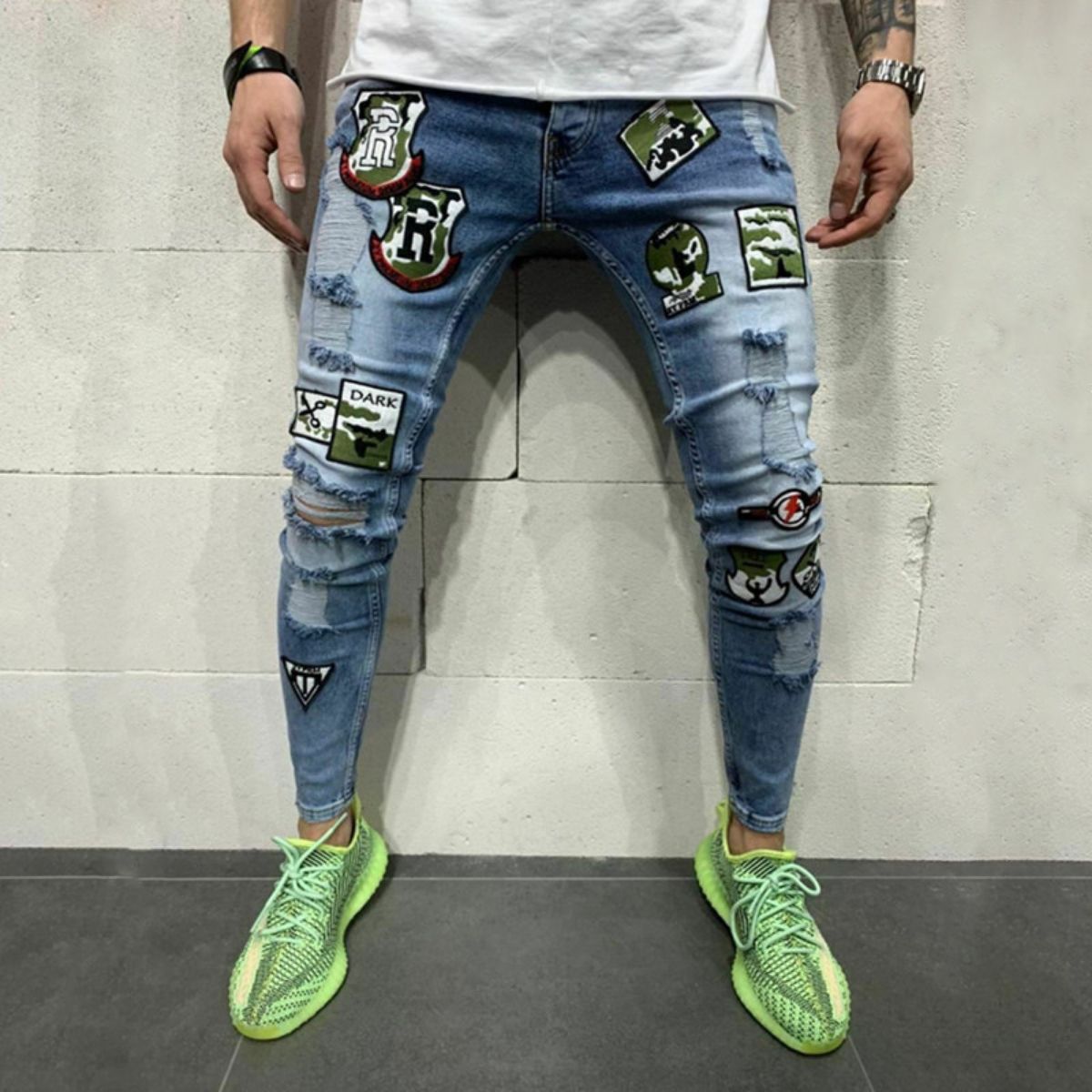 HIGH QUALITY MEN CLASSIC JEANS WITHOUT BELT