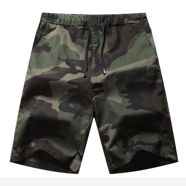 Mens Casual Shorts Knee Length  Summer Men's Camo Cargo Shorts Jogger Loose Short Pants