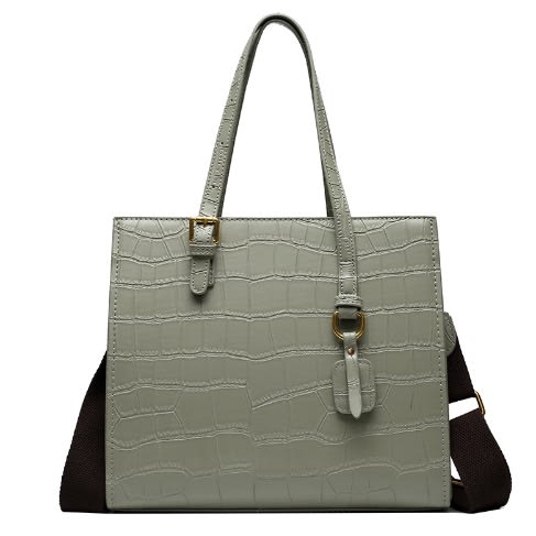 Ladies Leather Large Handbag- Pale Green