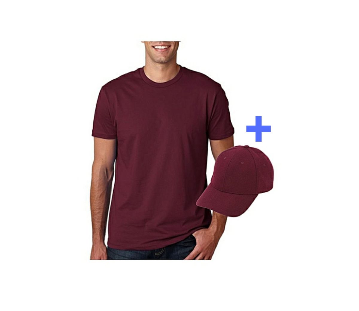 Round Neck Plain Polo + Face Cap For Men And Women