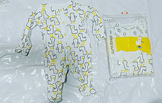 3-in-1 Baby Sleepsuits Unisex Color