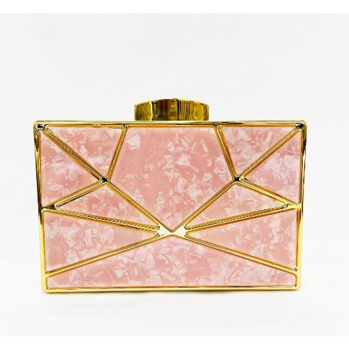 Acrylic Clutch Purse- Pink
