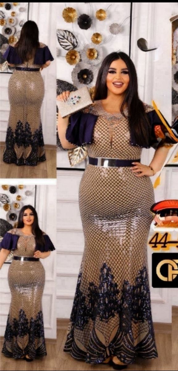 LUXURY  TURKEY FLOOR FISH TALL EVENING DRESS