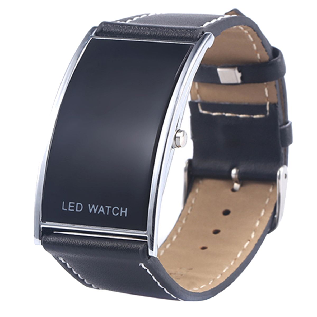 Wristwatch LED Digital Men Date Indicator Rectangle Watch For Dating