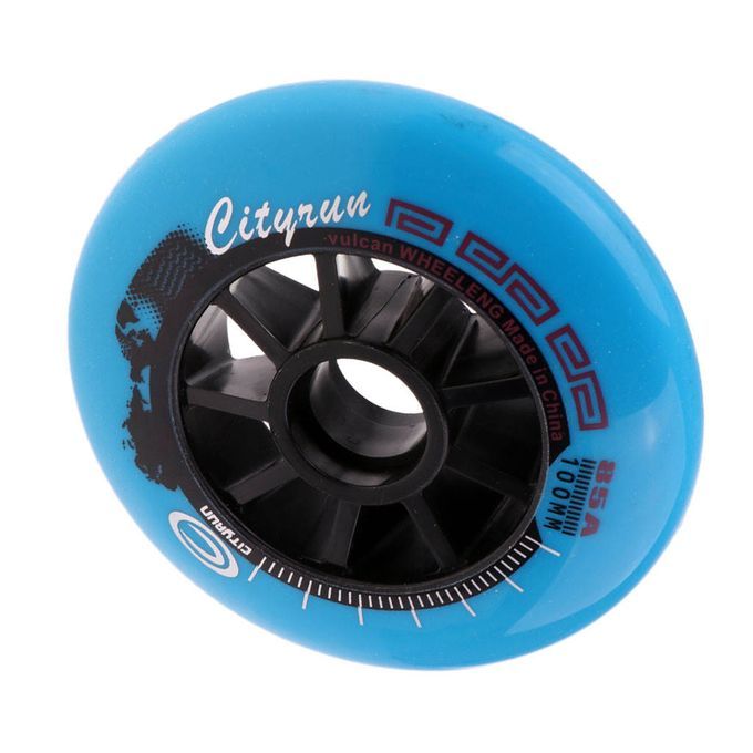Inline Skate Wheels Outdoor Replacement Brake Skating 100mm Blue