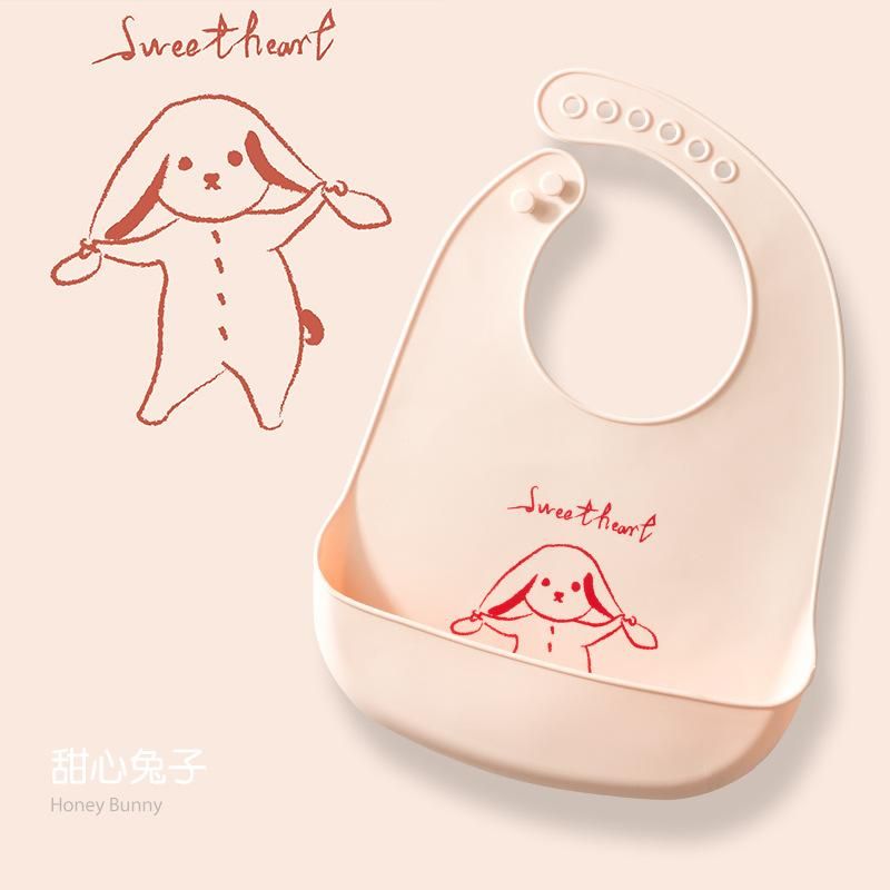 Food grade silicone bib for babies, rice bib for babies, saliva bib for babies, waterproof and dirt proof bib for children