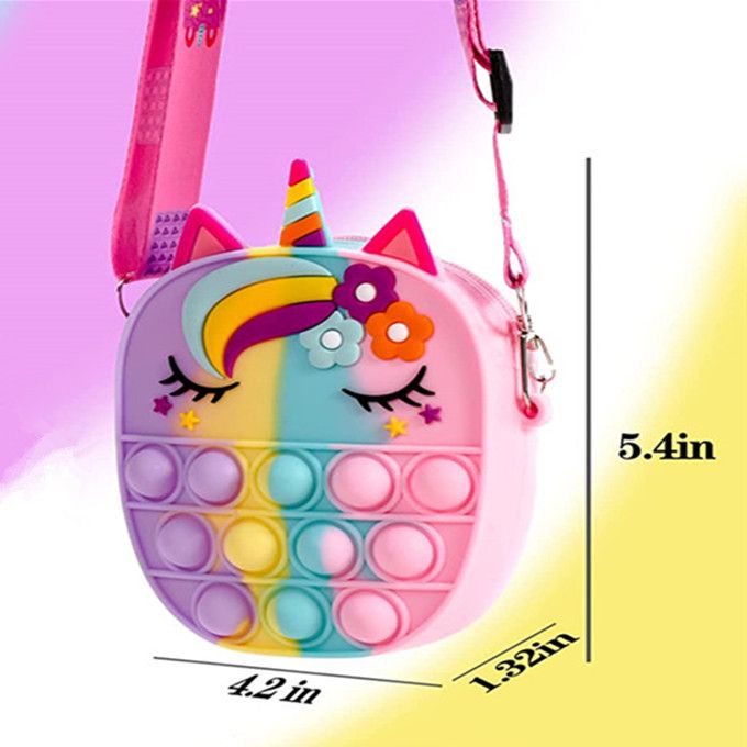 Fashion Fidget Toys Popit Christmas Unicorn Bag