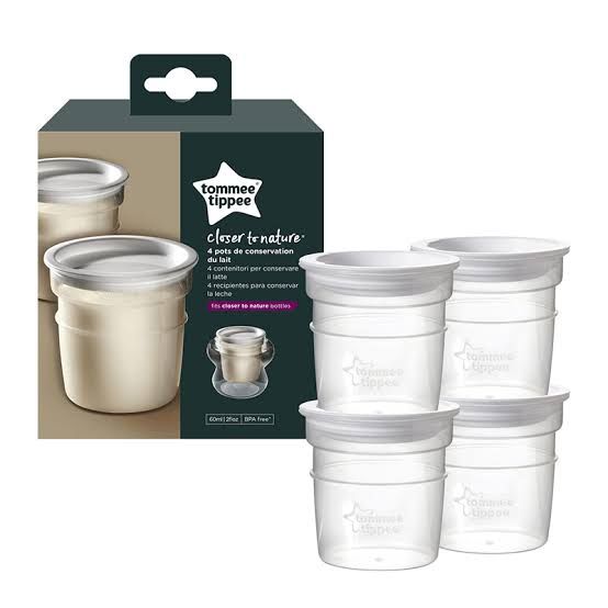 Breast Milk Storage Cups Pots X 4