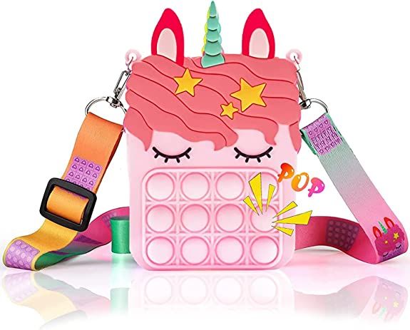 PopIts Fidget Toys Shoulder Bags Unicorn