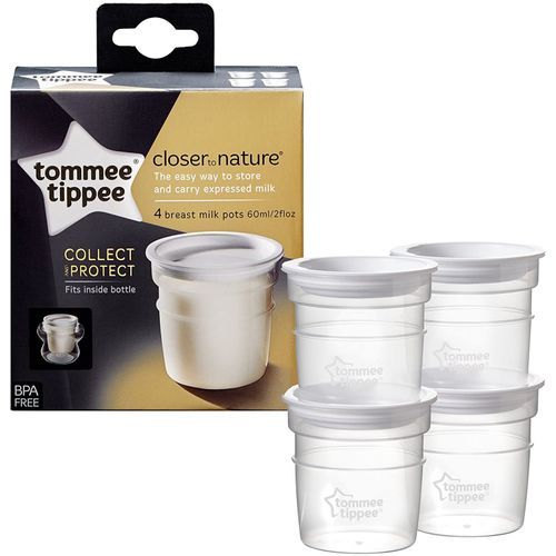 CTN Breast Milk Storage Cups Pots X 4