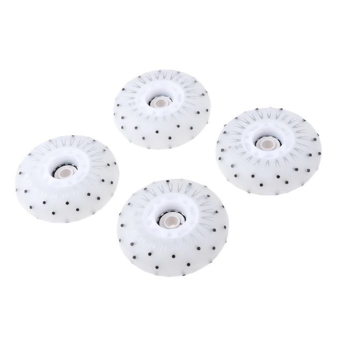 4pcs Outdoor Inline Roller Skates Wheels Light Speed 76mm White