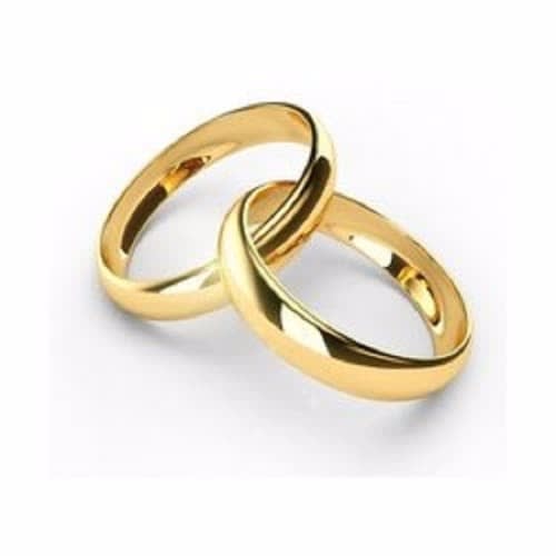 Wedding Ring Set - Gold -2 Pieces