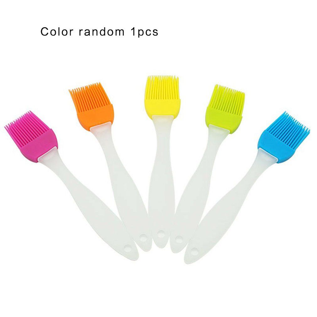 Food Grade Silicone High Temperature Resistant Barbecue Brush Butter Brush Oil Brush Seasoning Brush Baking Tool-multicolor