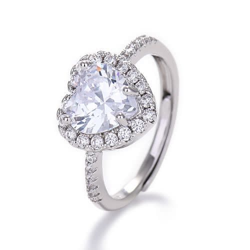 Love Shaped Proposal Ring With Case