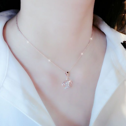 Crystal Zircon Pendant Necklace 03