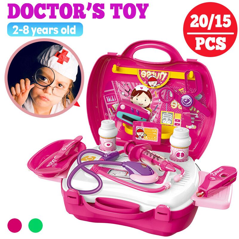 15Pcs/ 20Pcs Funny Educational Toys Kids Simulation Medicine Box Pretend & Learn Doctor Kit Set 20Pcs