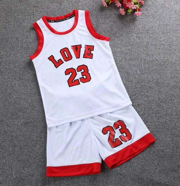 Kids Basketball Jerseys Sets Children Blank Basket