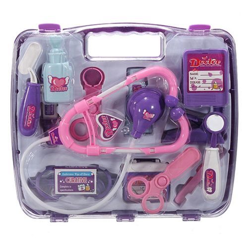 2pcs Pretended Doctor's Nurse Carry Case Kit Role Play Set Kids Toy