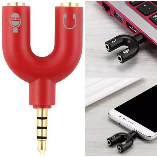 Audio Splitter Adapter Headphone Microphone