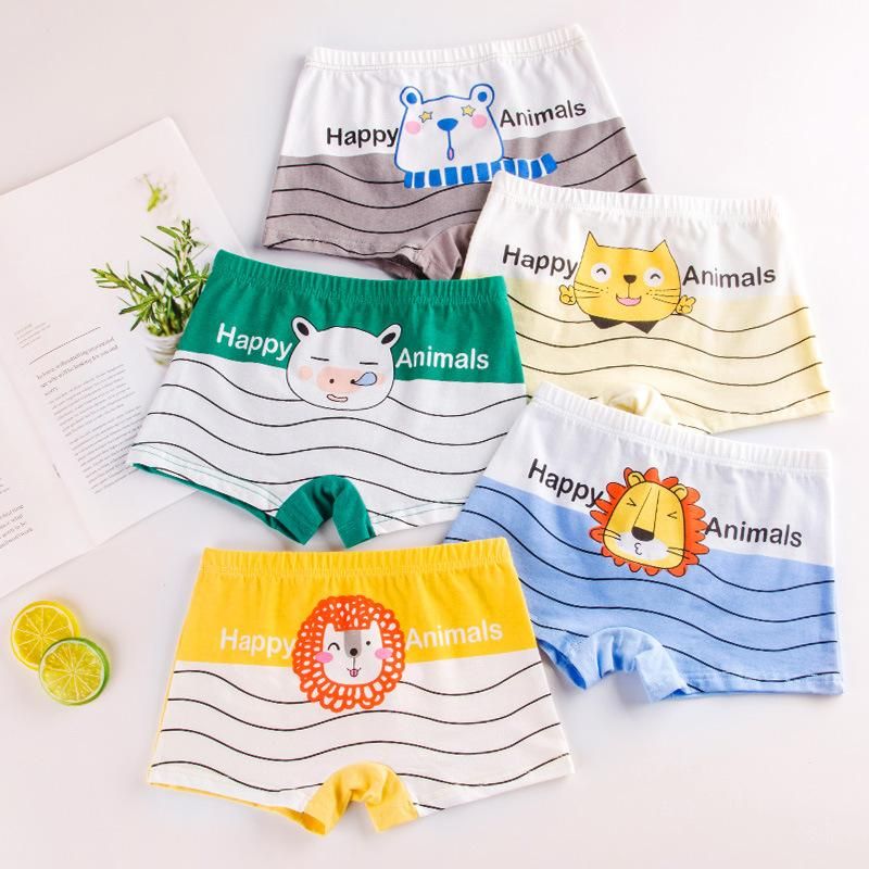 4 Piece Children's  s Cozy Pure Cotton Boys  Middle Small Children  Big Childrens Underwear Boy Shorts