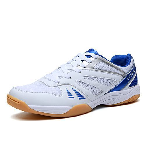 Breathable Athletic Running Shoes Men Mesh Badminton Shoes White