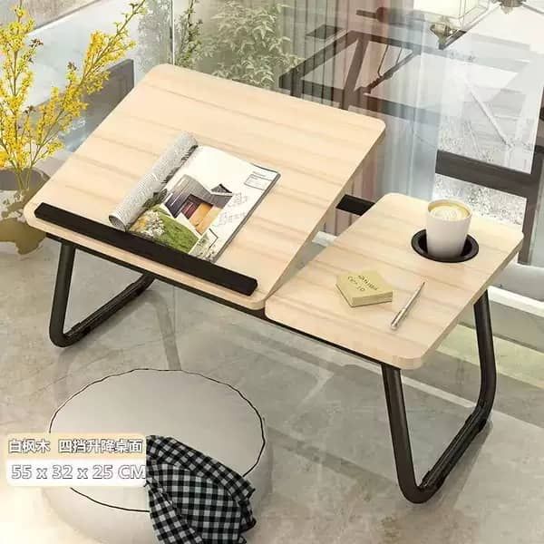 2in1 Double Foldable Laptop Table With Cup Space