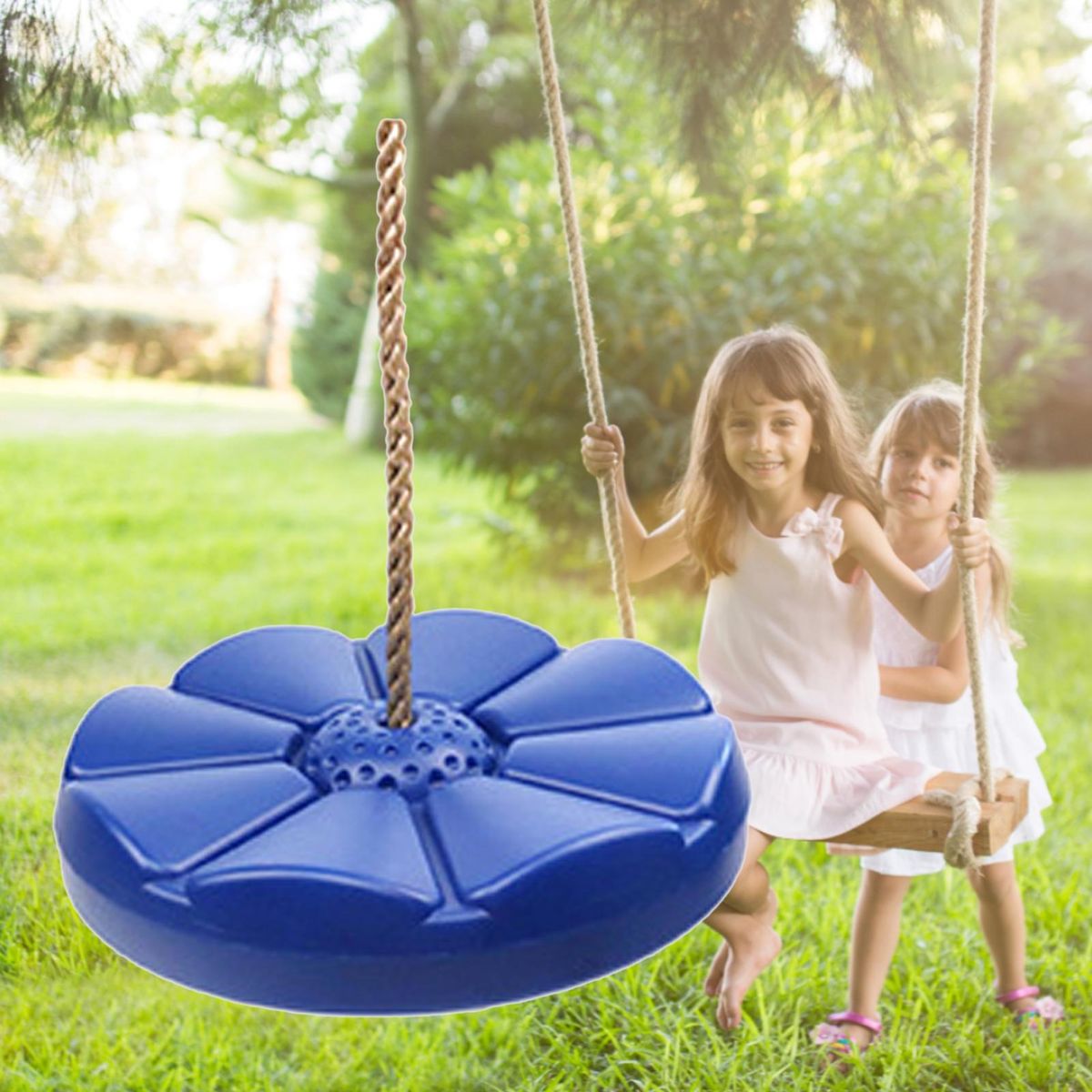 Tree Swing Children Trees House Swing Blue