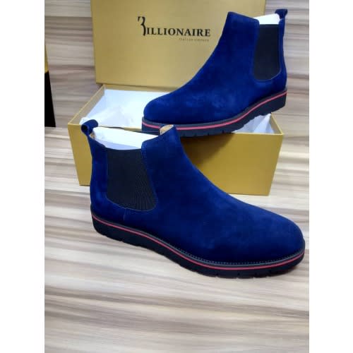 Dark Blue Suede Boot