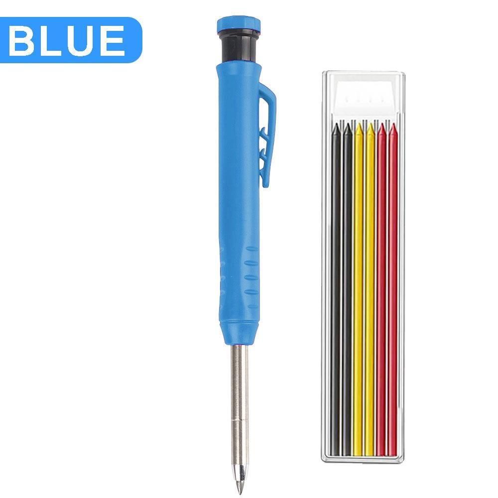 1Pack Solid Carpenter Pencil Set Blue
