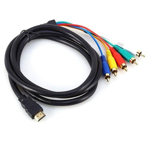 Hdmi Male To 5RCA Video Audio Av Converter Adapter Cable For TV LCD Projectors