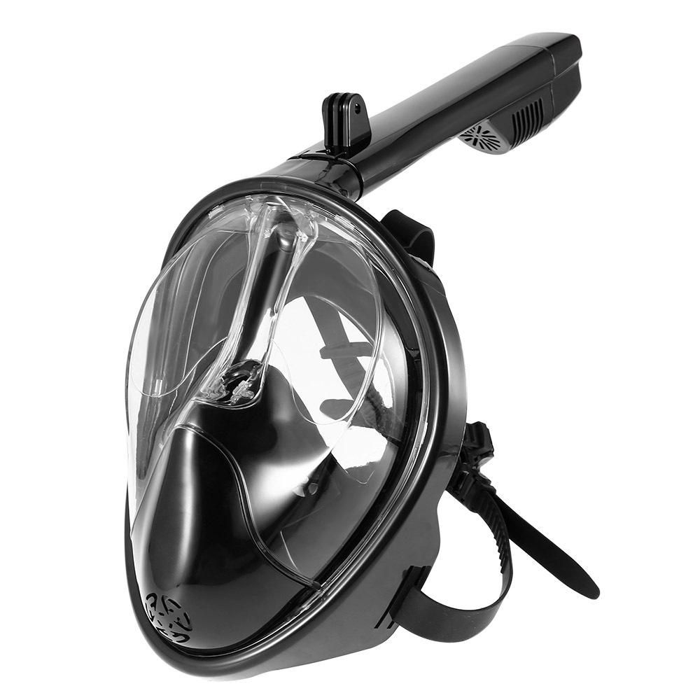 Underwater Summer Sport Scuba Diving Mask Full Face Snorkeling Mask Anti Fog Snorkeling Diving Mask For Swimming Spearfishing,Black S/M