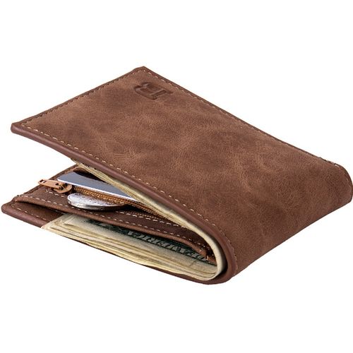Men Leather Wallets -Brown