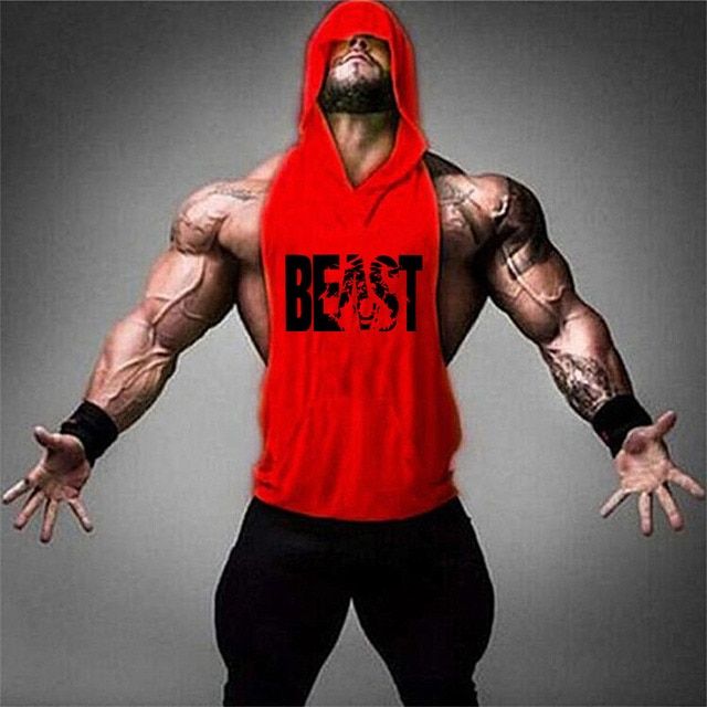 Bodybuilding Tank Tops Men Gym Fitness Cotton Hooded Vest Sleeveless Shirt Workout Hoodie Summer Casual Fashion Singlet Clothing SFH