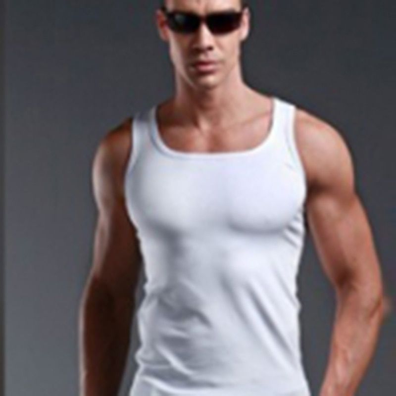 2021 Men Tank Top New Brand Chase Deer Cotton High Quality Undershirt Bodybuilding Singlet Fitness Sleeveless Vest Men Tank Tops White SFH