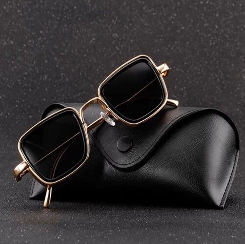Big Metal Frame Men's Anti Sun Ray Sunglass With Case