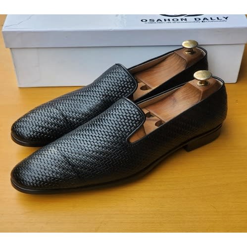 V Leather Loafers