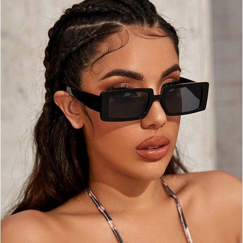 Sexy Ladies Square Small Frame Fluorescent Street Chicky And Badass Sunglasses