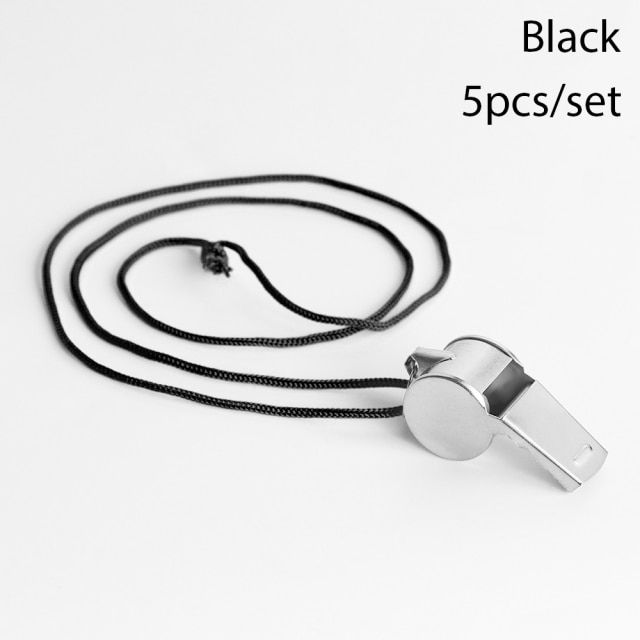 5Pcs Referee Metal Stainless Steel Whistles