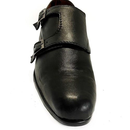 Buckle Side Black Men's Leather Shoe