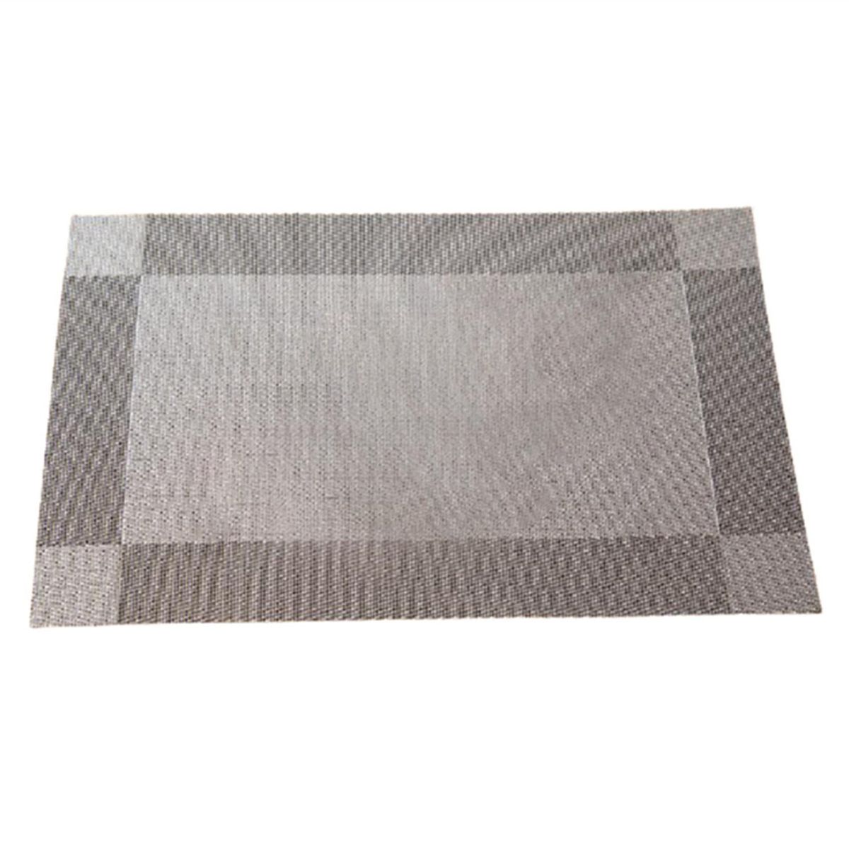 Pvc Western Placemat Single Heat Insulation Pad Silver Gray