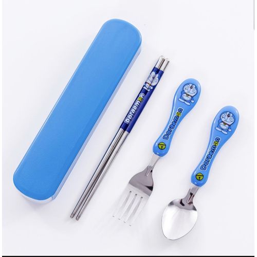 Doraemon Cutlery Set With Case For Kids