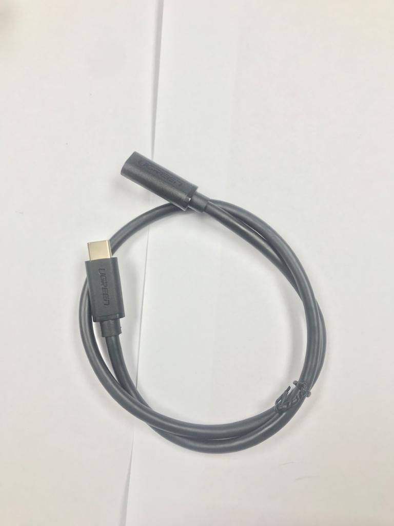 USB Type C Male To Female Extension Cable 0.5m (Black) - 40574