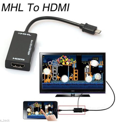 100%Genuine Original MHL To HDMI HD Converter MHL/Micro-USB To HDMI 1080p High Speed Adapter For Smartphones And Tablets Micro USB To HDMI, Fast Digital Conversion To HDMI(black, Cable Length 17-20cm) Works With Only Phone Wi