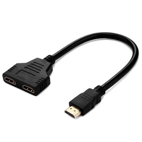 30cm 1080P HDMI Port Male To 2 Female 1 In 2 Out Splitter Cable Adapter Converter