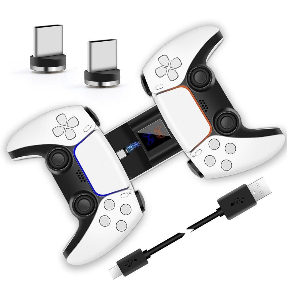 PS5 Wireless Controller Charger LED USB Charging Dock Station 2V/5A Charger With Magnetic Interface for Playstation 5 Gamepad