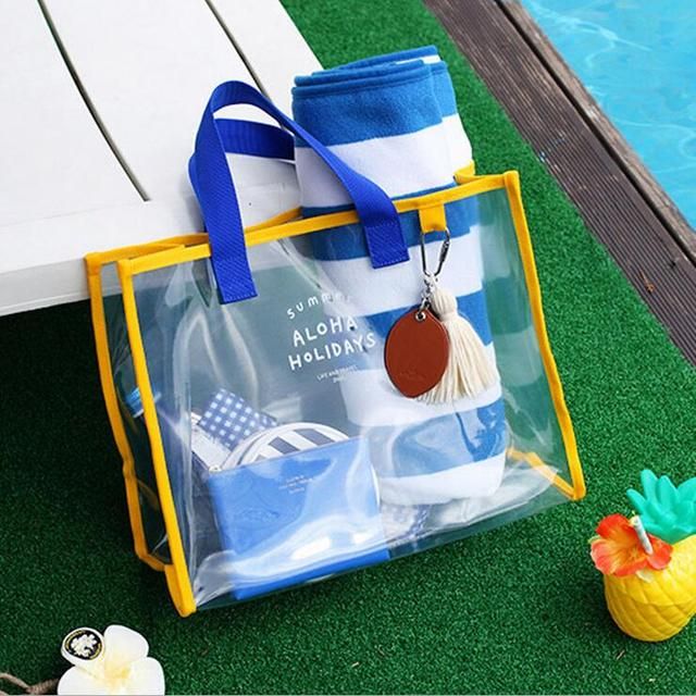 Transparent Pvc Hand Carry Swimming Bag Portable Clothing